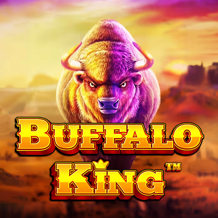 Buffalo King slot game with wild buffalo symbols and hold and win bonus